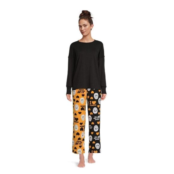 Nwt Women's Plus Size Friday the 13th Halloween Plush Sleep Pants - Picture 7 of 9